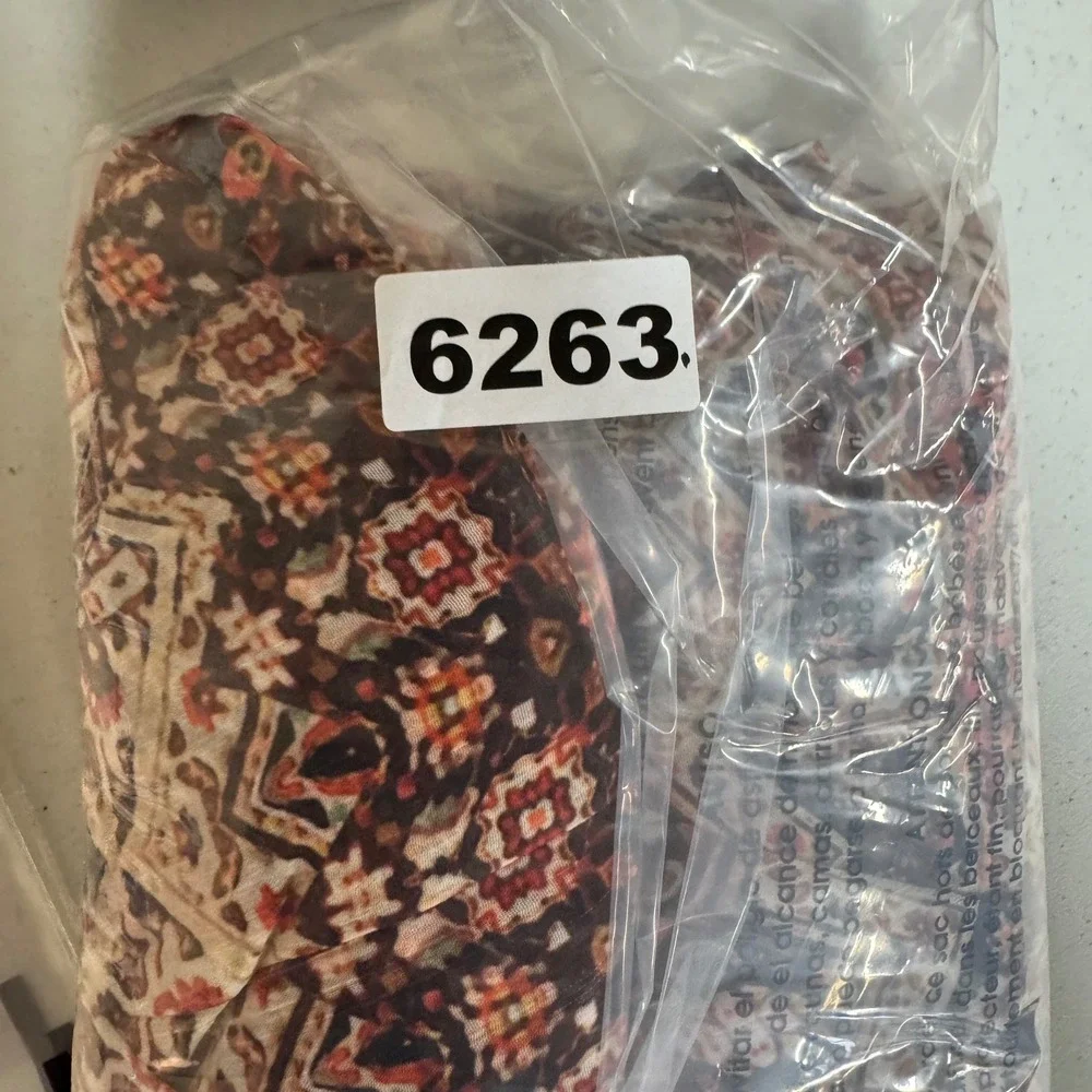 Cristina Boho Maxi Skirt‎ Tribal Print Asymmetrical Hem Y2K Festival Style XL - Picture 7 of 7